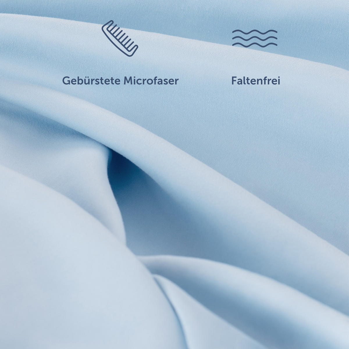 BETTWÄSCHE 3-teilig, 200/220 cm & 2x 40/80 cm, Hellblau - Hellblau, Textil (200/220cm) - Blumtal