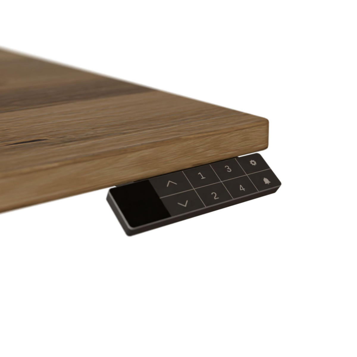 SCHREIBTISCH 150/80/65 - 130 cm elektrisch höhenverstellbar aus Wildeiche ergonomisch - Schwarz/Braun, Holz (80/150/65cm) - MeinMassivholz