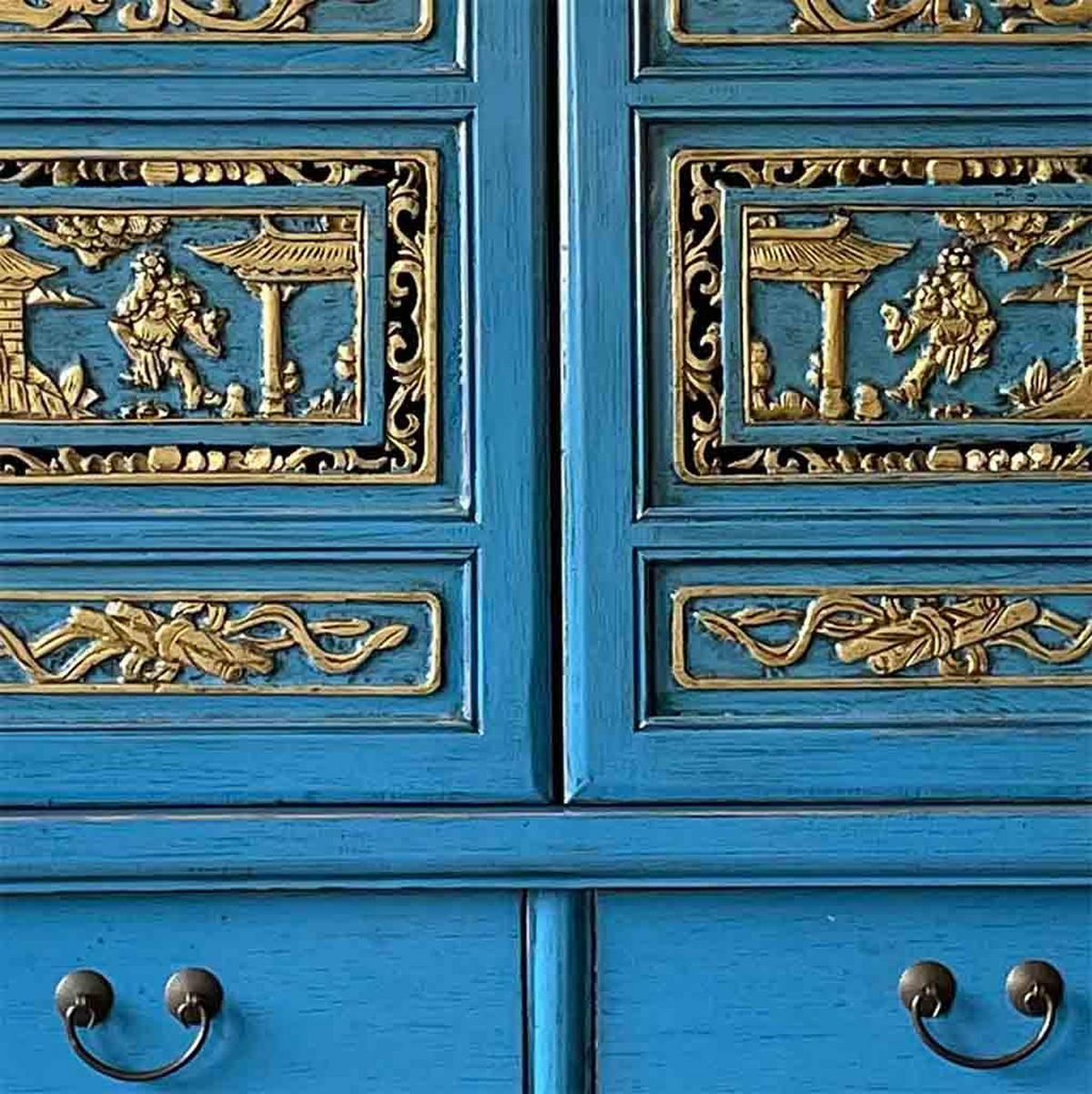 SCHRANK aus Holz 100x43x170 cm - Blau, Holz (100/170/43cm) - Wanderlust