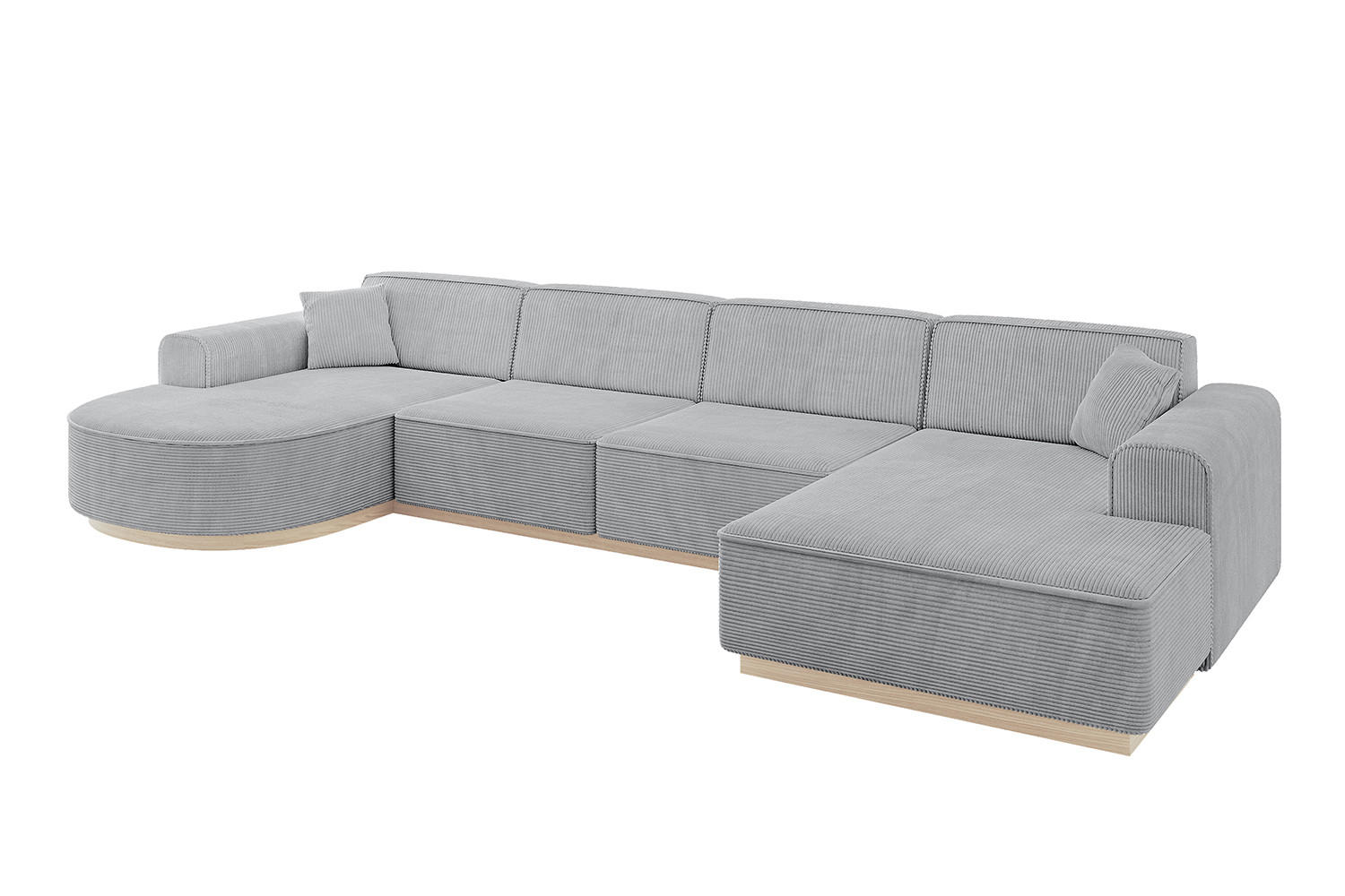 WOHNLANDSCHAFT ARRIO-U2 303x171x83 cm Grau - Grau, Holzwerkstoff/Textil (388/83/171cm) - ALTDECOR