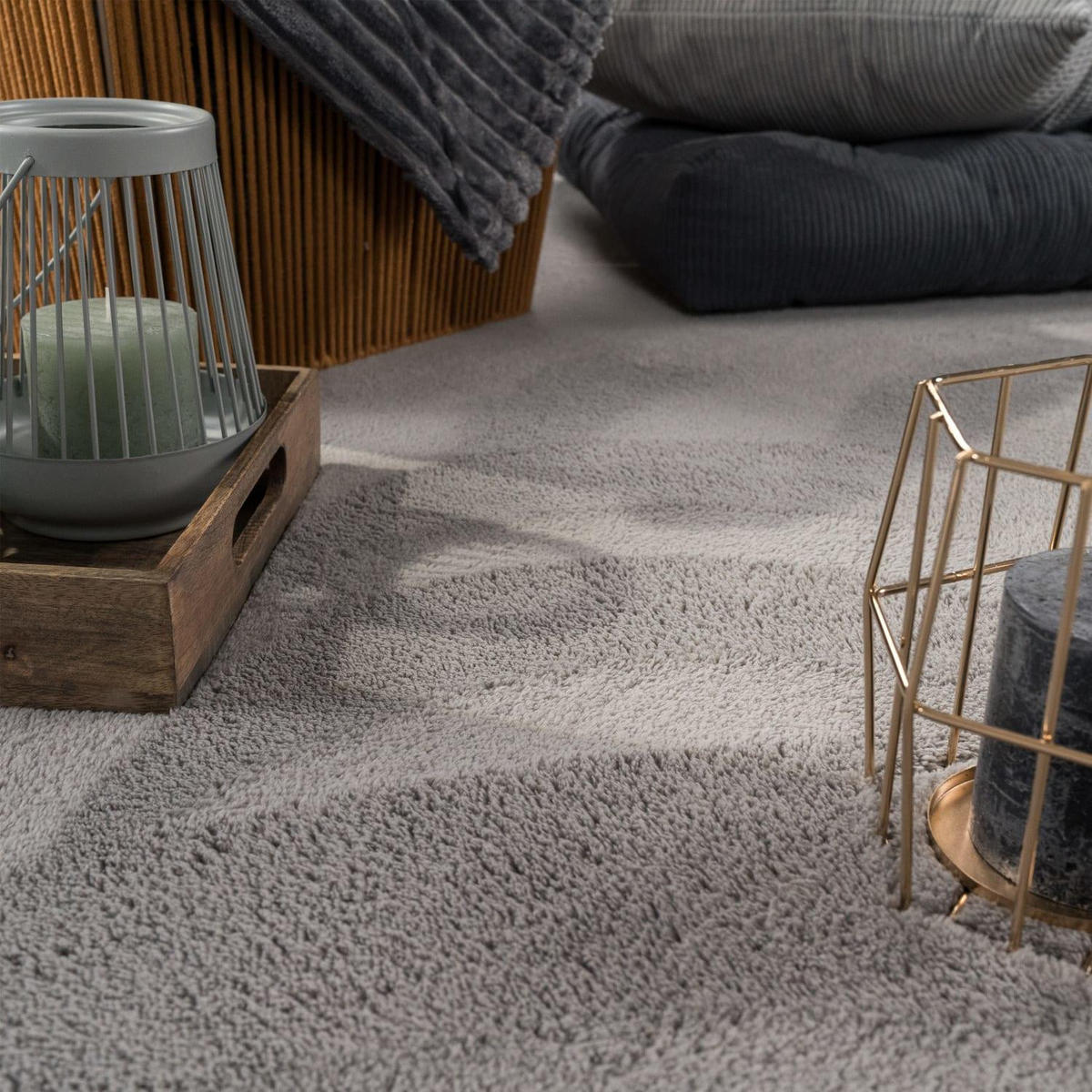 KURZFLORTEPPICH 80/80 cm Cadiz 630 - Grau, Kunststoff (80/80cm) - Paco Home