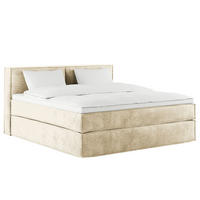 BOXSPRINGBETT mit Kopfteil - Premium - Beige, Textil (200/200cm) - home24