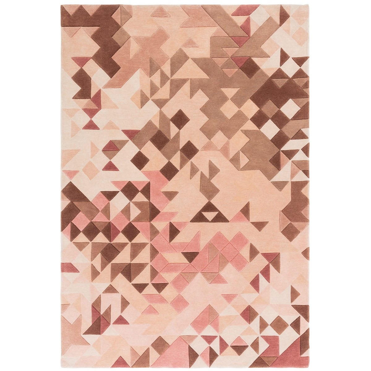 TEPPICH Moderner, handgetufteter für Wohn- und Schlafzimmer MYSTERIA Rosa 120 x 170 cm - Pink, Naturmaterialien (120/170cm) - Novatrend