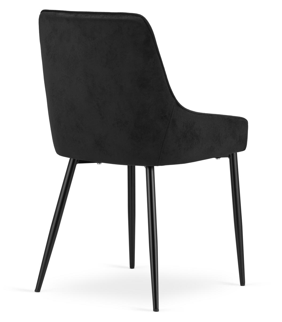 ESSZIMMERSTUHL Mareen (4er-Set) - Schwarz, Textil/Metall (49/82/58cm) - Home Collective