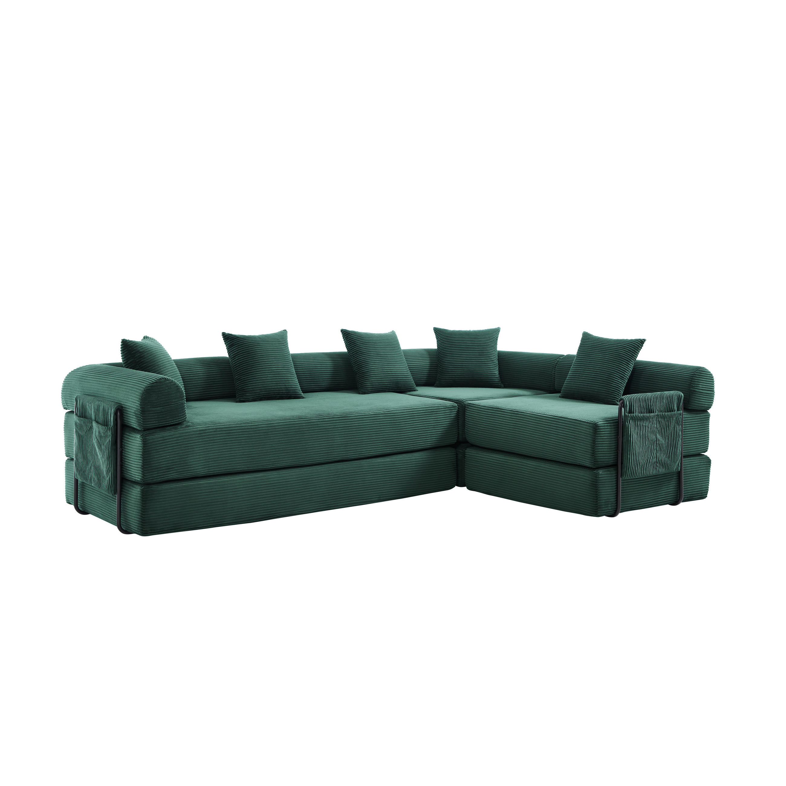 ComfortXL Eckschlafsofa Grün 270x180 cm