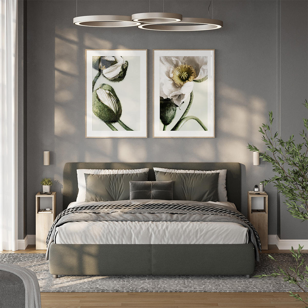 NACHTTISCH Enton Sonoma 2er set - Sonoma Eiche, Holzwerkstoff (20/59.5/35cm) - Vicco