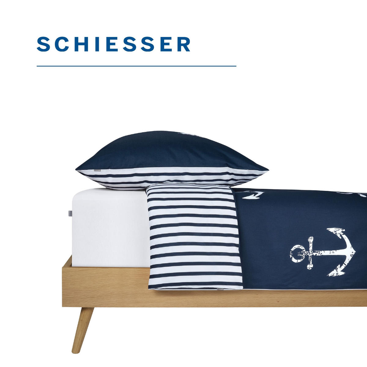 SPANNBETTLAKEN Elli 97 % Baumwolle, 3 % Elasthan 150x200 cm Weiß - Weiß, Textil (150/200cm) - SCHIESSER