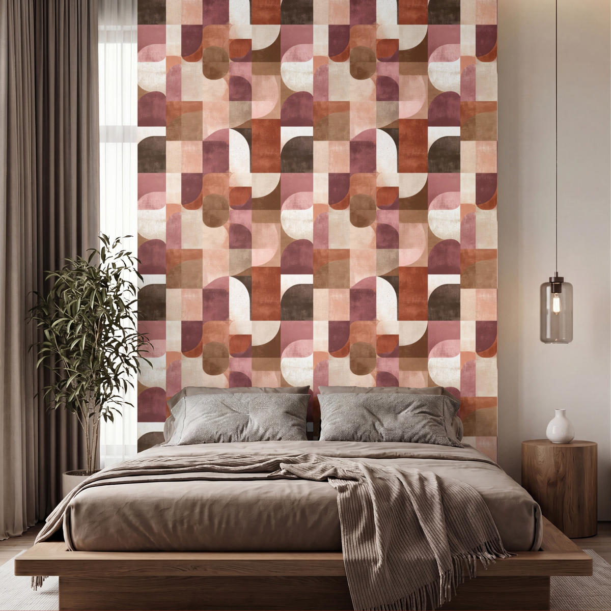 TAPETE - Geometrie - Modern - Retro - 200x300 cm - Multicolor, Papier (200/300cm) - OnlyWow