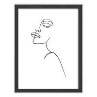 BILDERRAHMEN Silhouette Holzrahmen, 15x20 cm, Schwarz - Schwarz, Holzwerkstoff (16.2/21.2/2cm) - walther design