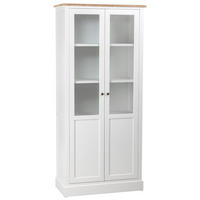 VITRINE aus Holz, weiß, 81x40x180cm - Weiß, Holzwerkstoff (81/180/40cm) - Wanderlust