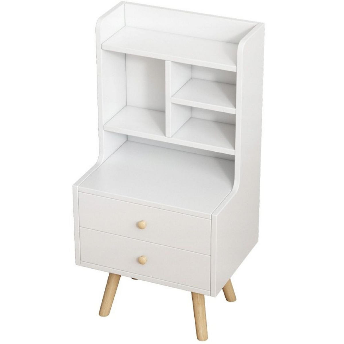 NACHTTISCH, weiß 36/43/81 cm - Weiß, Holzwerkstoff (72/13/45cm)