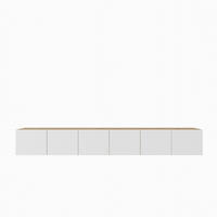 LOWBOARD MIVO 300/41/40 cm, Hängender TV-Schrank Eiche Artisan - Weiß/Eiche Artisan, Holzwerkstoff (300/41/40cm) - MASSENO