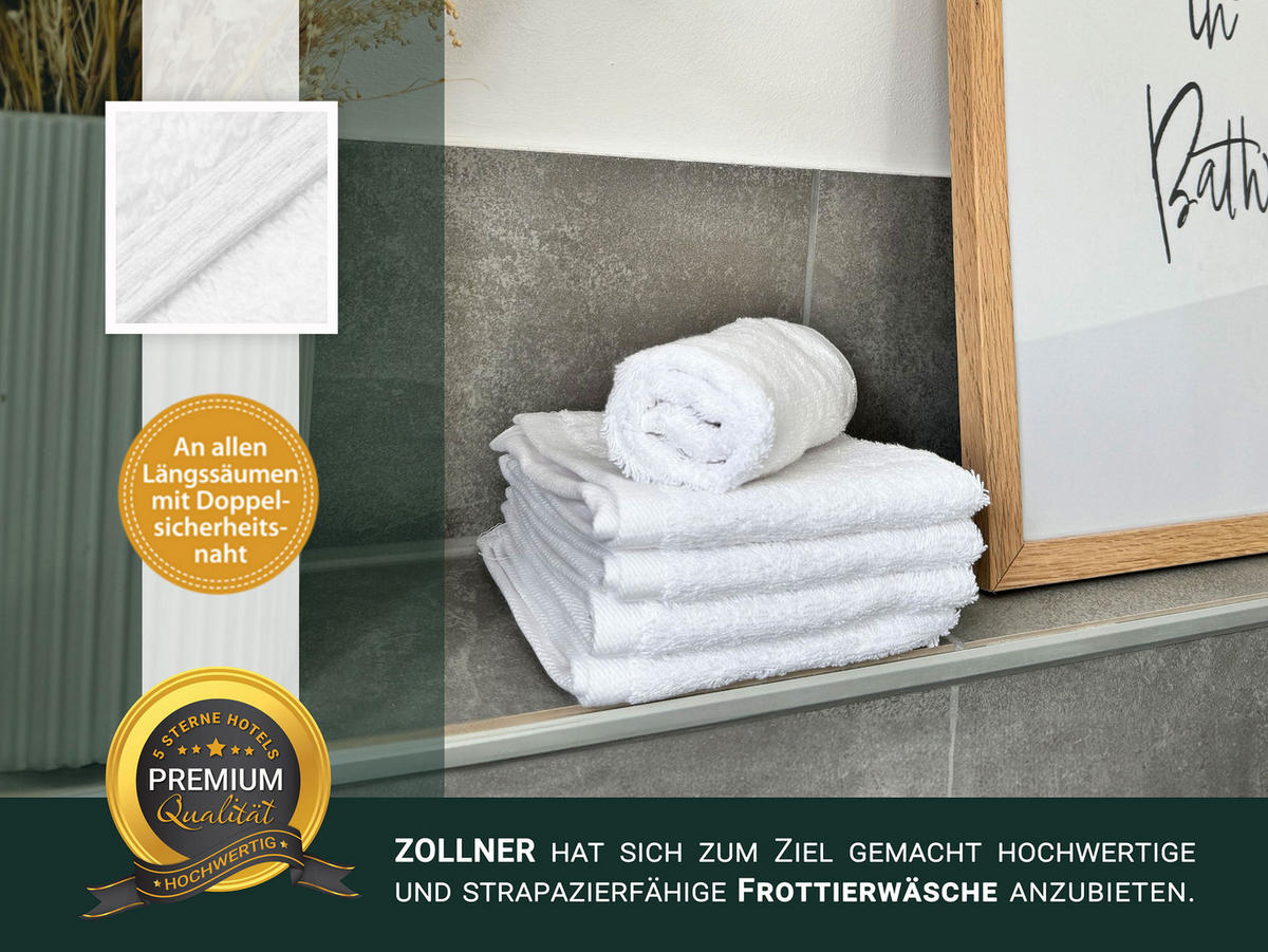 SEIFTÜCHER, 10er-Set, 100% Baumwolle - Weiß, Textil (30/30cm) - Zollner