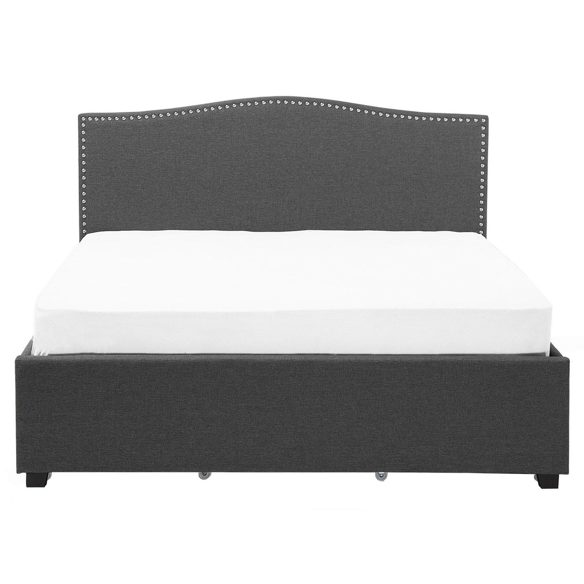 POLSTERBETT 160/200cm Dunkelgrau Montpellier - Dunkelgrau, Textil (160/200cm) - Beliani
