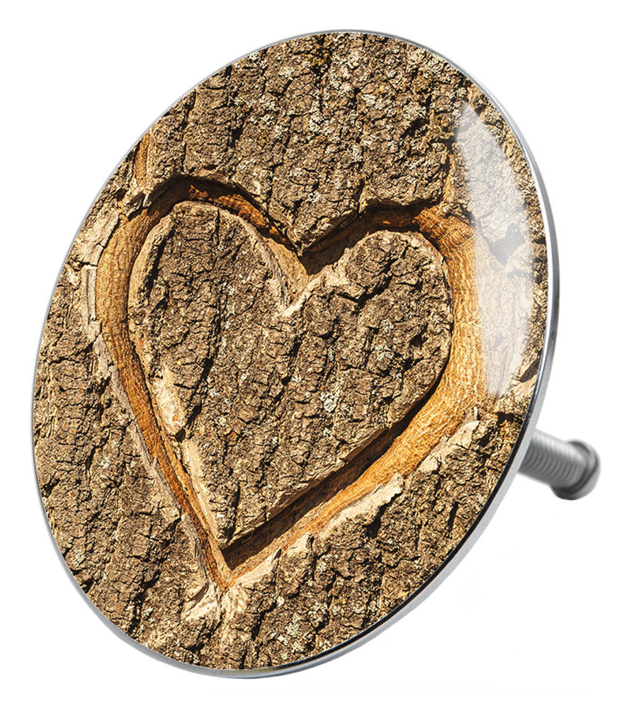 BADEWANNENSTÖPSEL True Love - Braun, Metall (8/10/10cm) - Sanilo