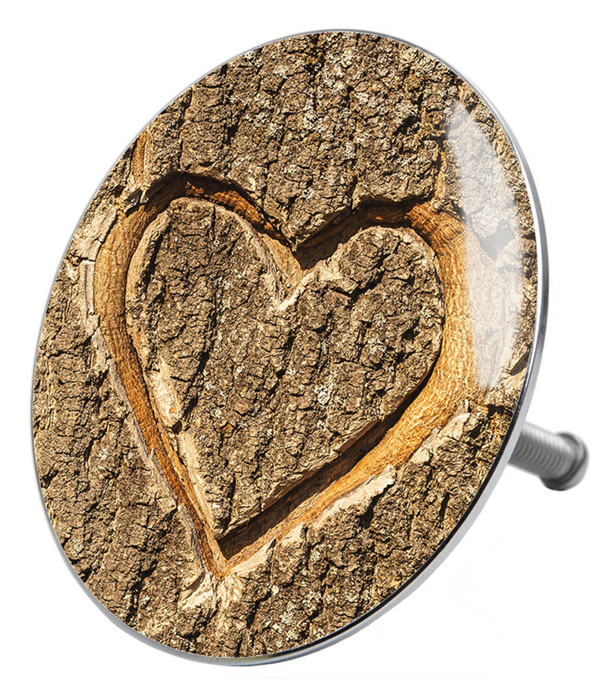 BADEWANNENSTÖPSEL True Love - Braun, Metall (8/10/10cm) - Sanilo