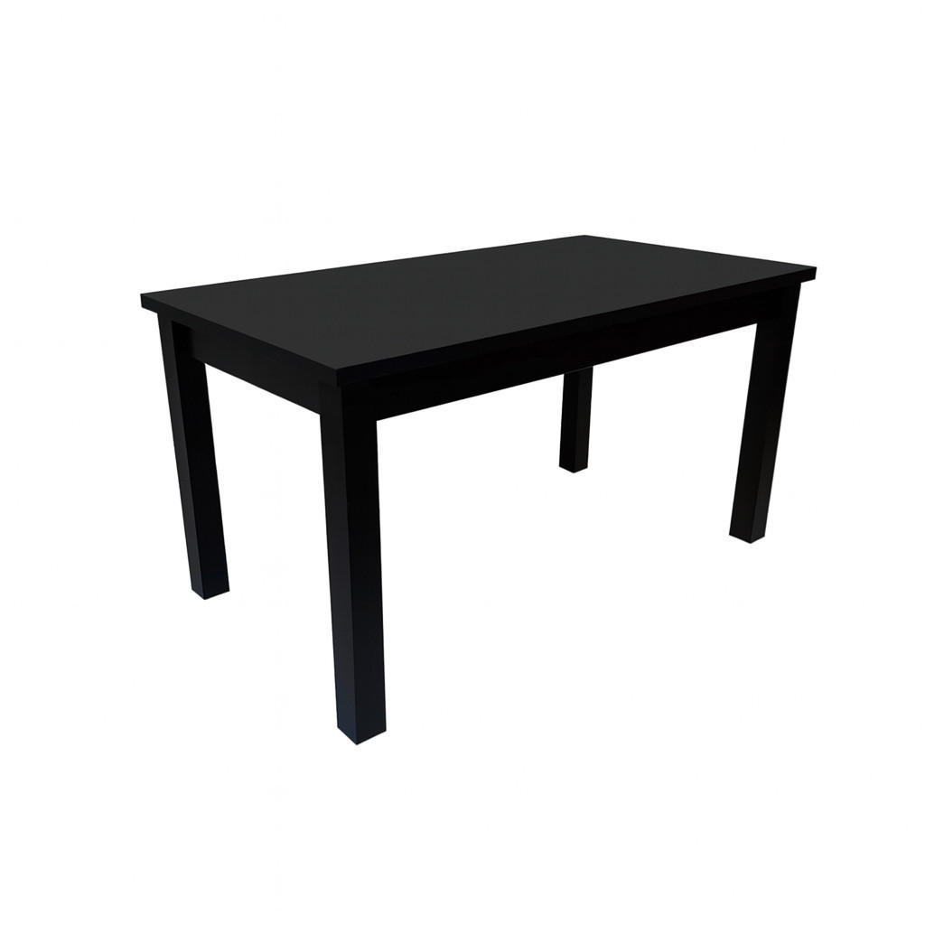 ESSTISCH Schwarz rechteckig ausziehbar 140-180x80 - Schwarz, Holz/Holzwerkstoff (80/140/76cm) - SIMKAM Furniture