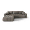 ECKSOFA ARDEN Samt Grau L - Links - Grau, Textil (175/280cm) - Luxkor24