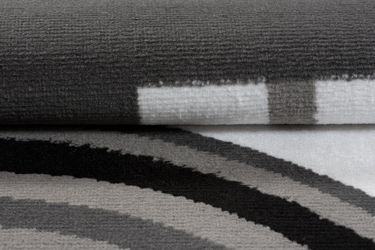 TEPPICH MAYA Grau Geometrisch Kreise Vierecke 300/400 cm - Grau, Textil (300/400cm) - Tapiso