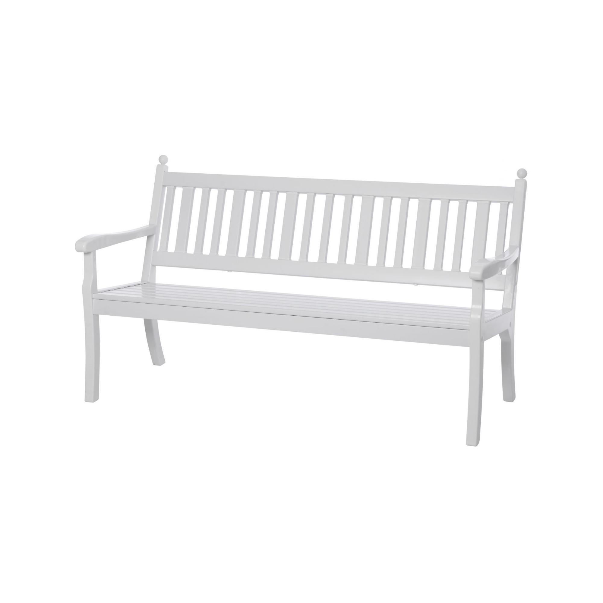 GARTENBANK Aruba 3 Sitzer Weiß 88 x 160 x 69 cm Witterungskunststoff & UV Beständiger Kunststoff - Weiß, Kunststoff (160/88/69cm) - PROREGAL