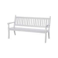 GARTENBANK Aruba 3 Sitzer Weiß 88 x 160 x 69 cm Witterungskunststoff & UV Beständiger Kunststoff - Weiß, Kunststoff (160/88/69cm) - PROREGAL