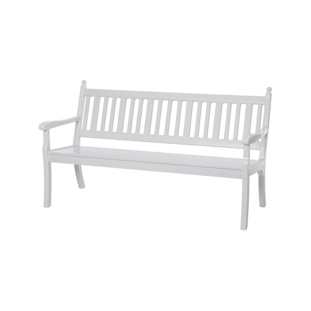 GARTENBANK Aruba 3 Sitzer Weiß 88 x 160 x 69 cm Witterungskunststoff & UV Beständiger Kunststoff - Weiß, Kunststoff (160/88/69cm) - PROREGAL