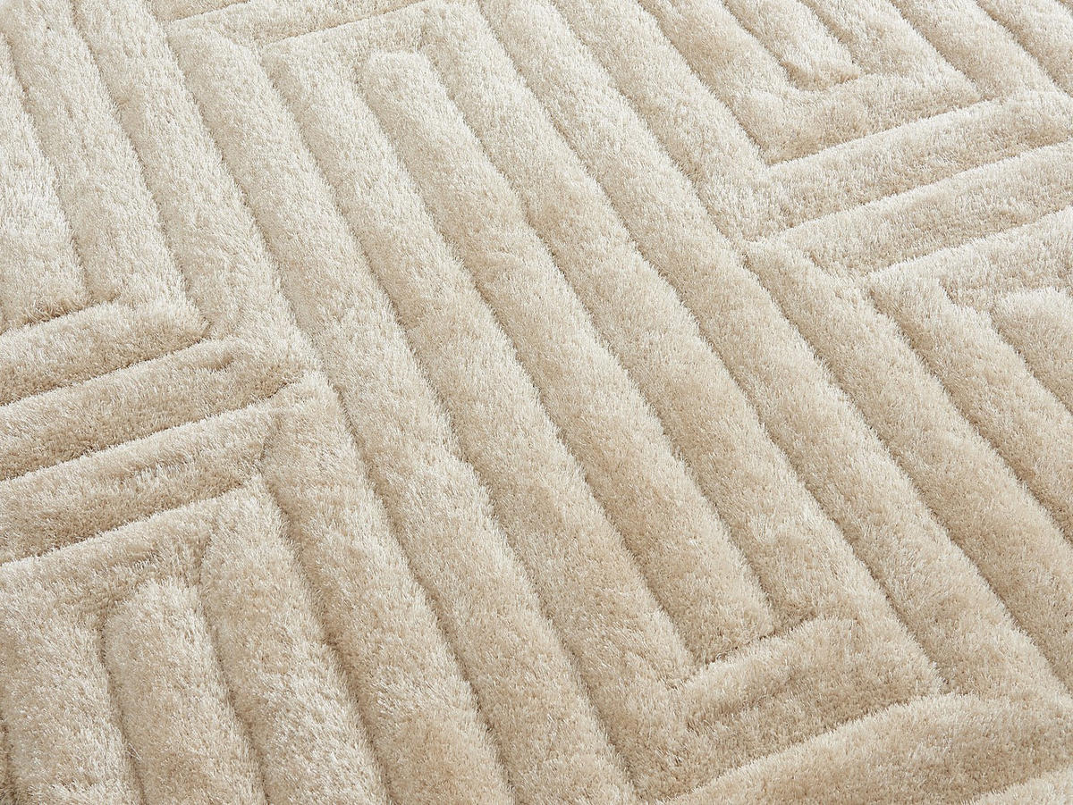 WOHNZIMMERTEPPICH - 230 cm x 160 cm - Stoff - Cremefarben MAZE - Creme, Textil (230/160cm) - Vente-Unique