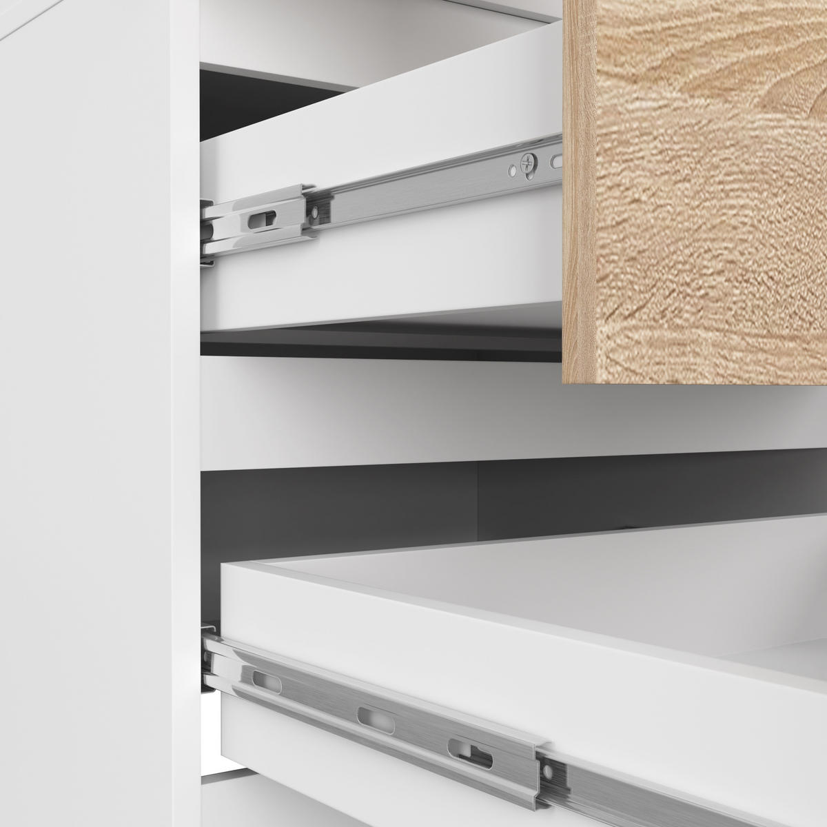 KLEIDERSCHRANK Weiß, Sonoma Eiche 60x51x180 cm - Weiß/Sonoma Eiche, Holzwerkstoff (60/180/51cm) - Akord