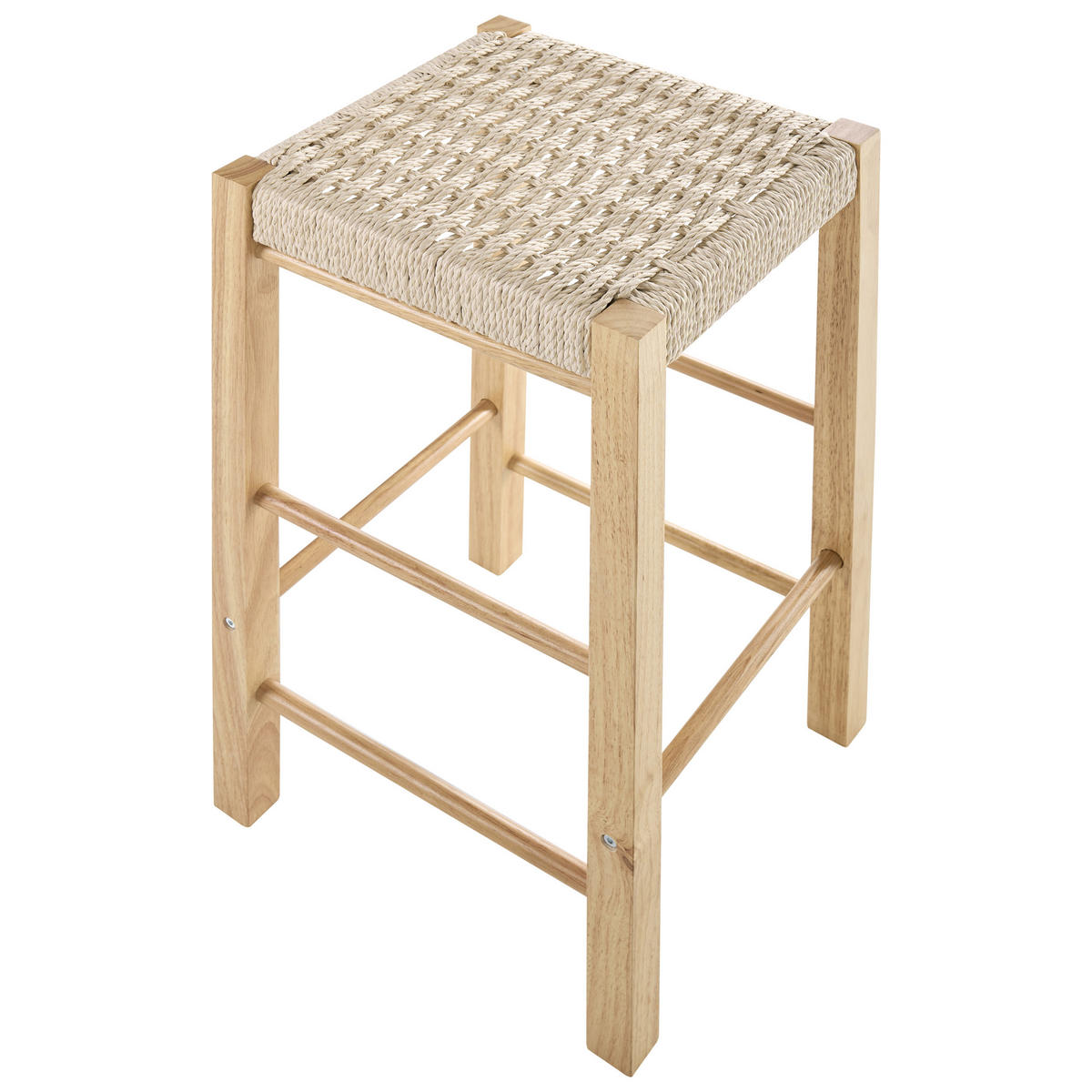 SCAUNE DE BAR set de 2 maro Embrun - bej/maro deschis, lemn (35/66/35cm) - Beliani