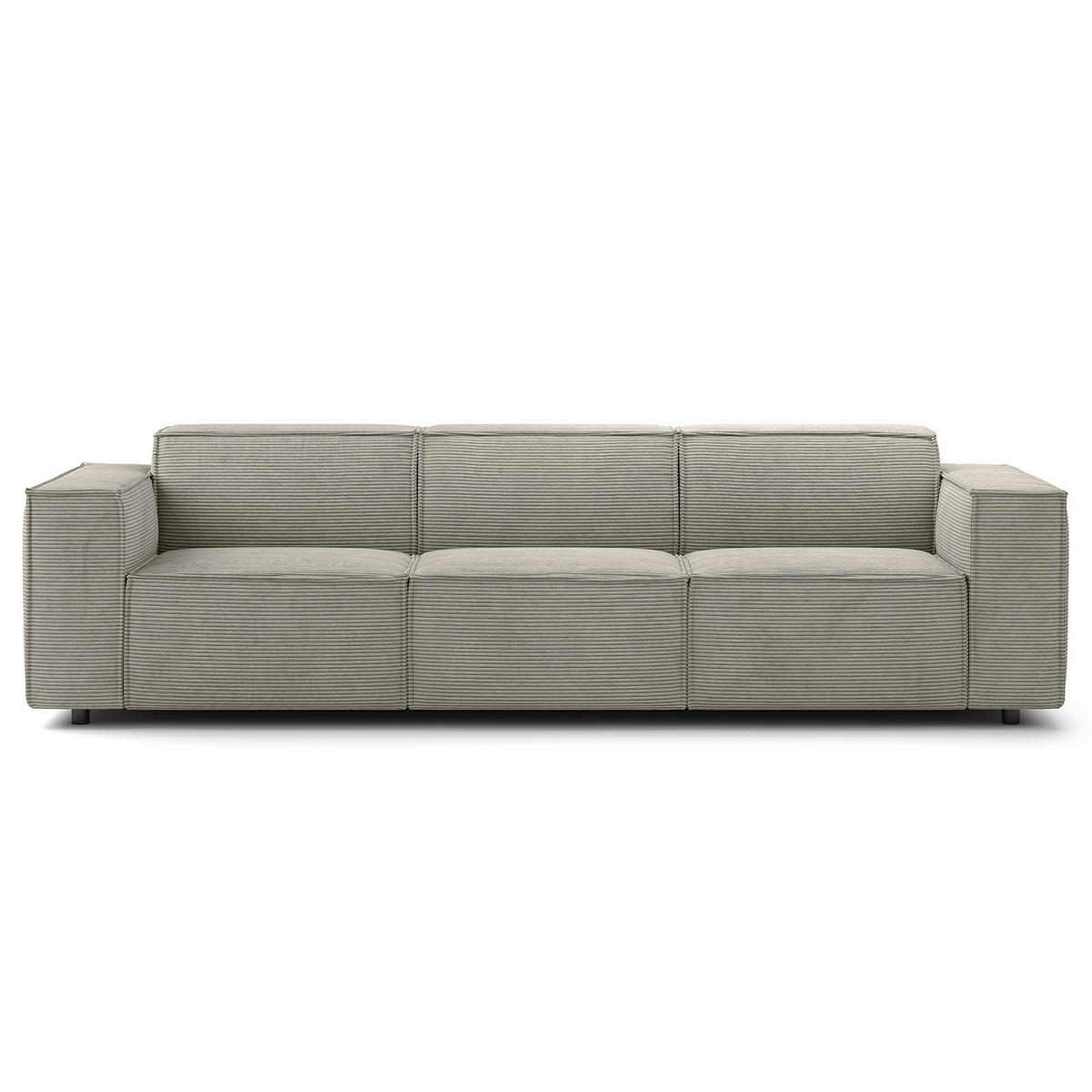 3-SITZER SOFA - Graubraun, Textil (260/70/96cm) - home24