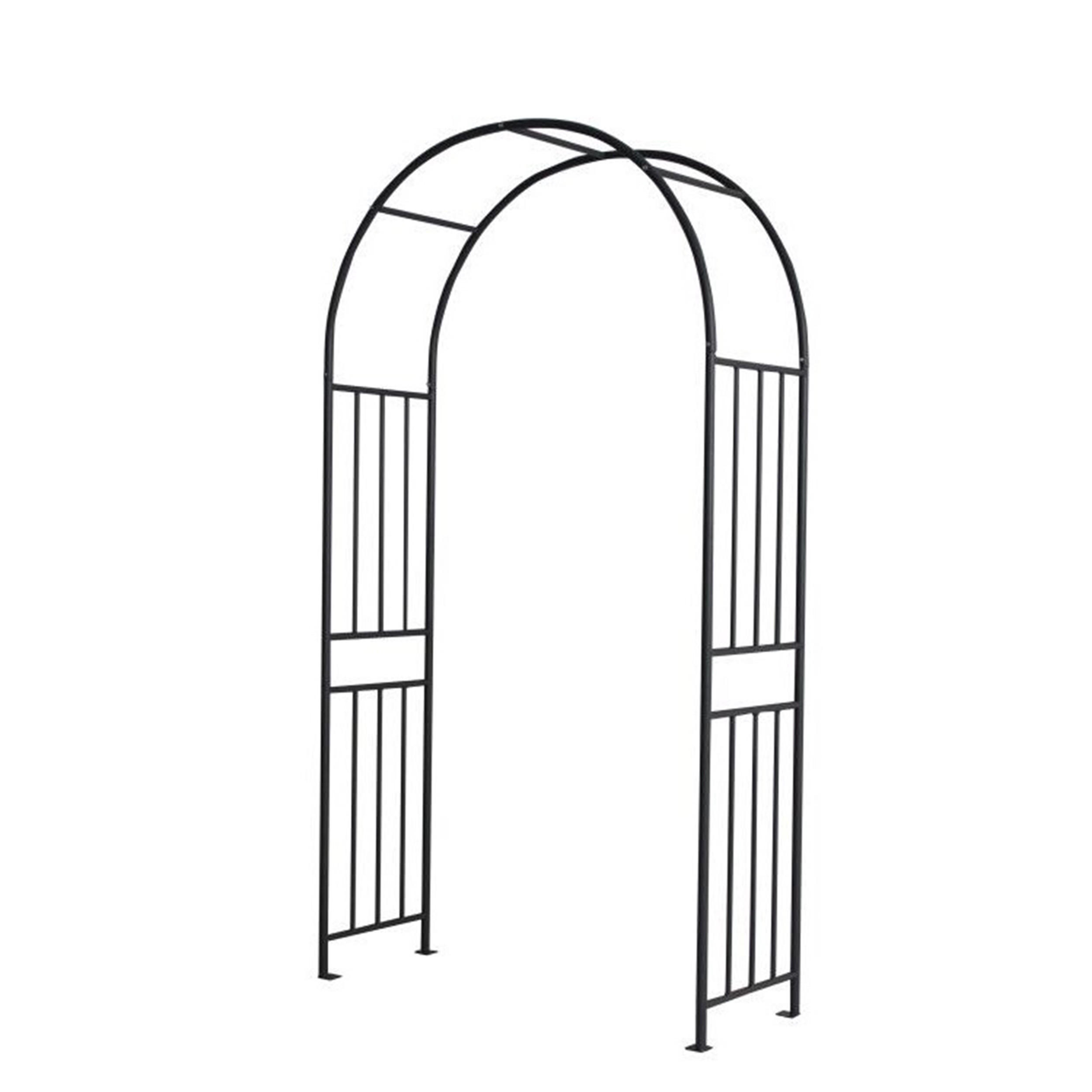 ROSENBOGEN Rochester - Rankhilfe aus Metall, pulverbeschichtet. BxTxH: 120x44x219 cm - Schwarz, Metall (120/219/44cm) - TPFGarden