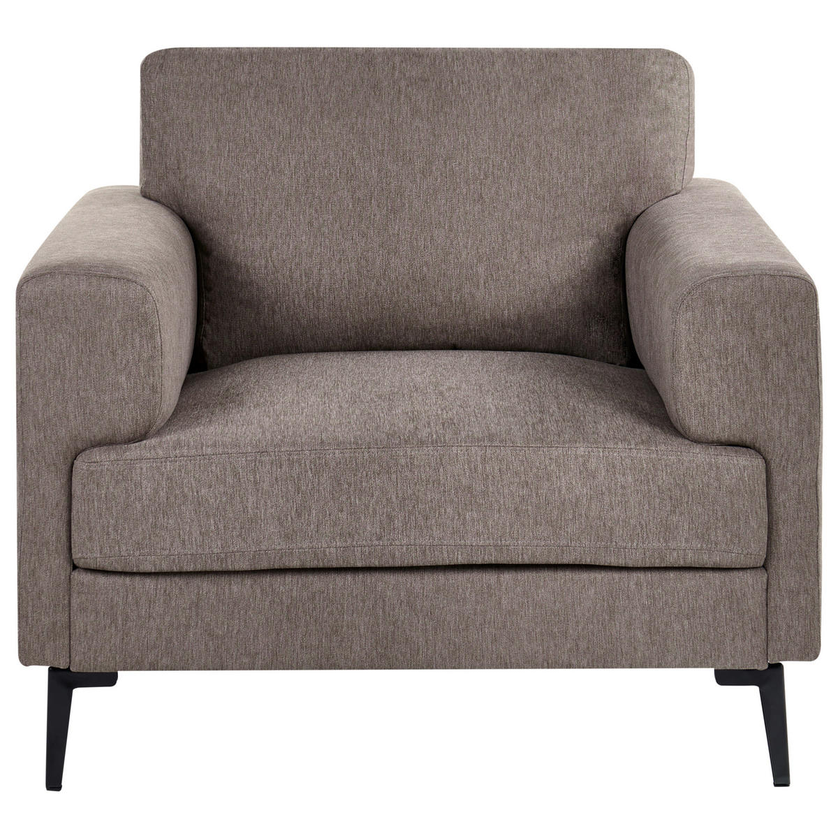 SESSEL Stoff Braun Lousto - Schwarz/Braun, Textil/Metall (102/85/65cm) - Beliani