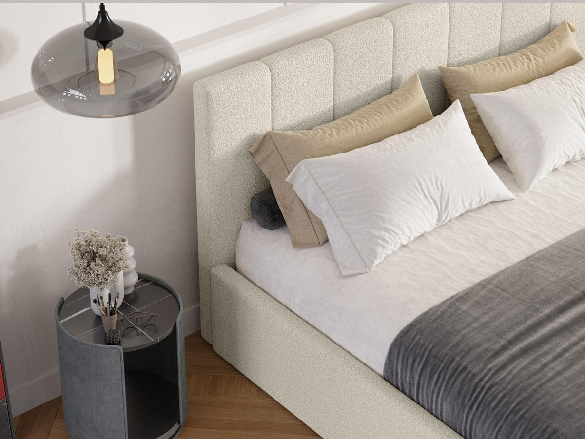 POLSTERBETT Malfo Slim 140x200 cm, Beige - Beige, Textil (140/200cm) - Fedve
