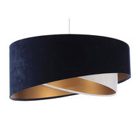 HÄNGELEUCHTE Blau 50/23 cm - Beige, Kunststoff (50/1/23cm) - ONZENO