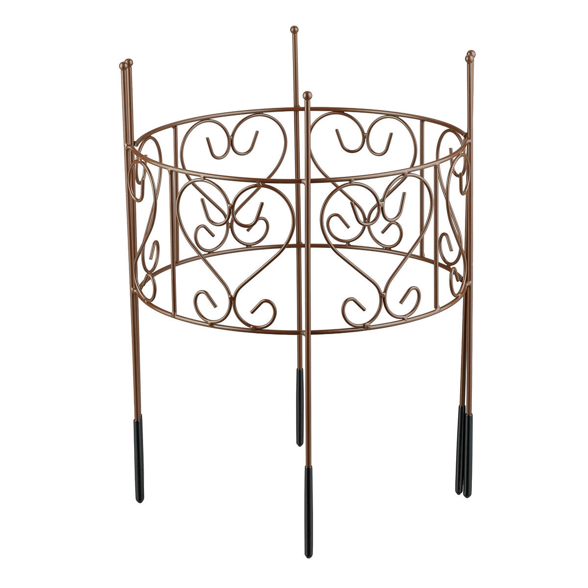 STAUDENHALTER halbrund - Rotbraun, Metall (31/41.5/14.5cm) - Relaxdays