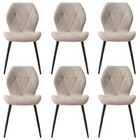 ESSZIMMERSTUHL 6er-Set Leinen Beige - Beige, Textil (43/86/47.5cm)