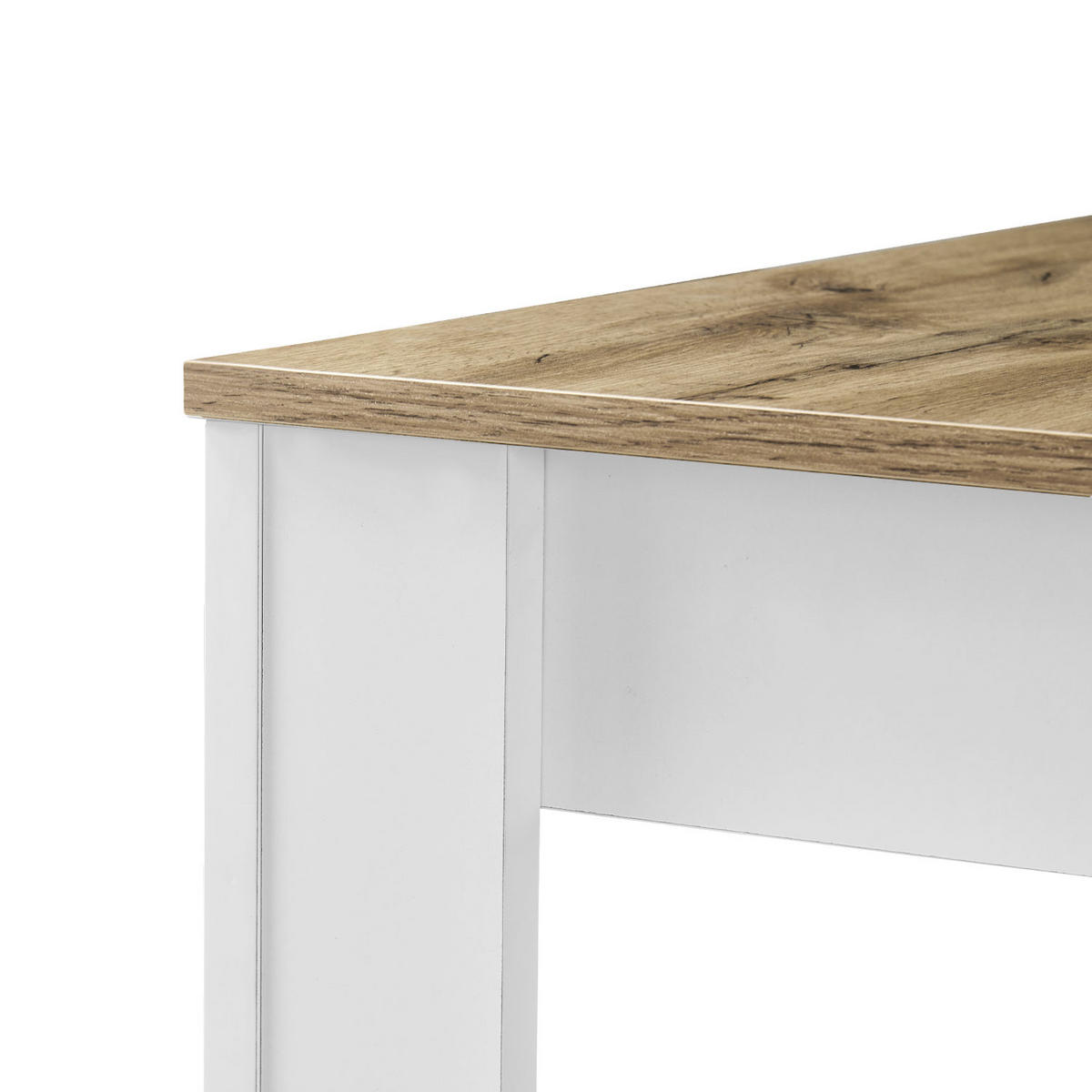 ESSTISCH LIVIUS 80-120/60/74 cm - Weiß/Eiche Artisan, Holzwerkstoff (80/60/74cm) - B&D Home