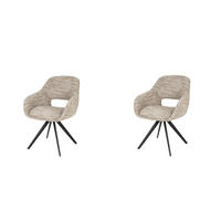 ESSZIMMERSTUHL Spring Beige 62/60/82 cm 2er-Set - Beige, Textil (60/82/62cm) - Hoyz Collection