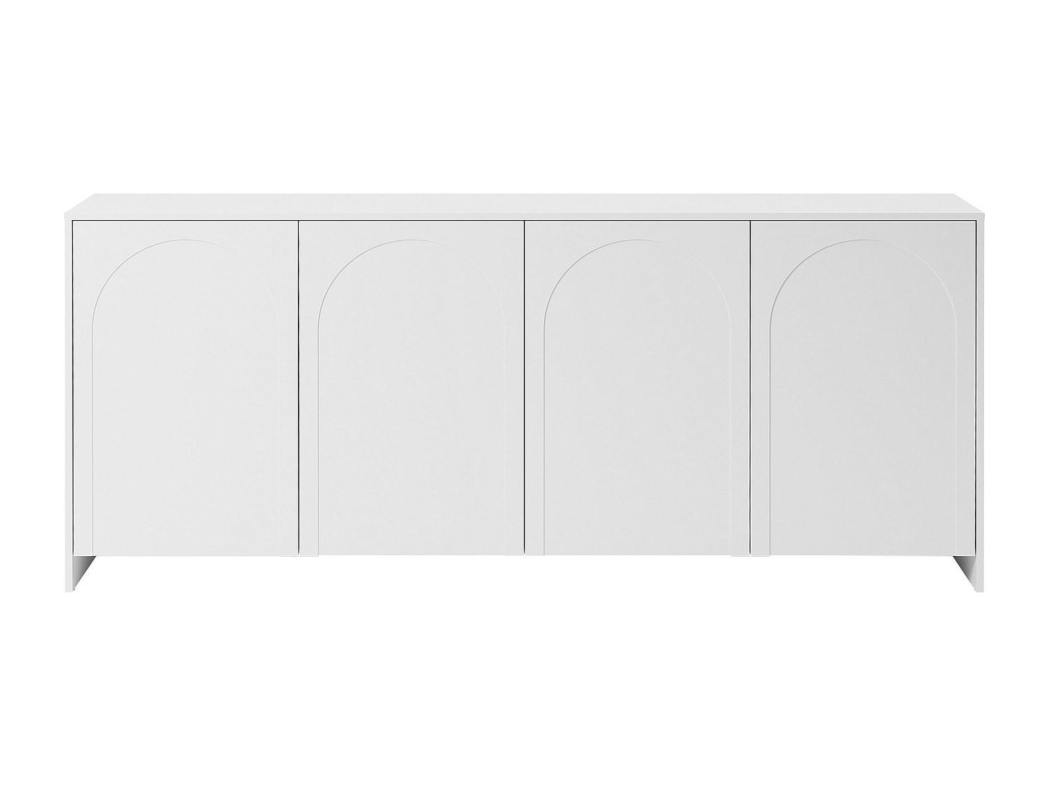 SIDEBOARD - 198 cm x 40 cm - holz - weiß Nalyra - Weiß, Holz (198/85/40cm) - Vente-Unique