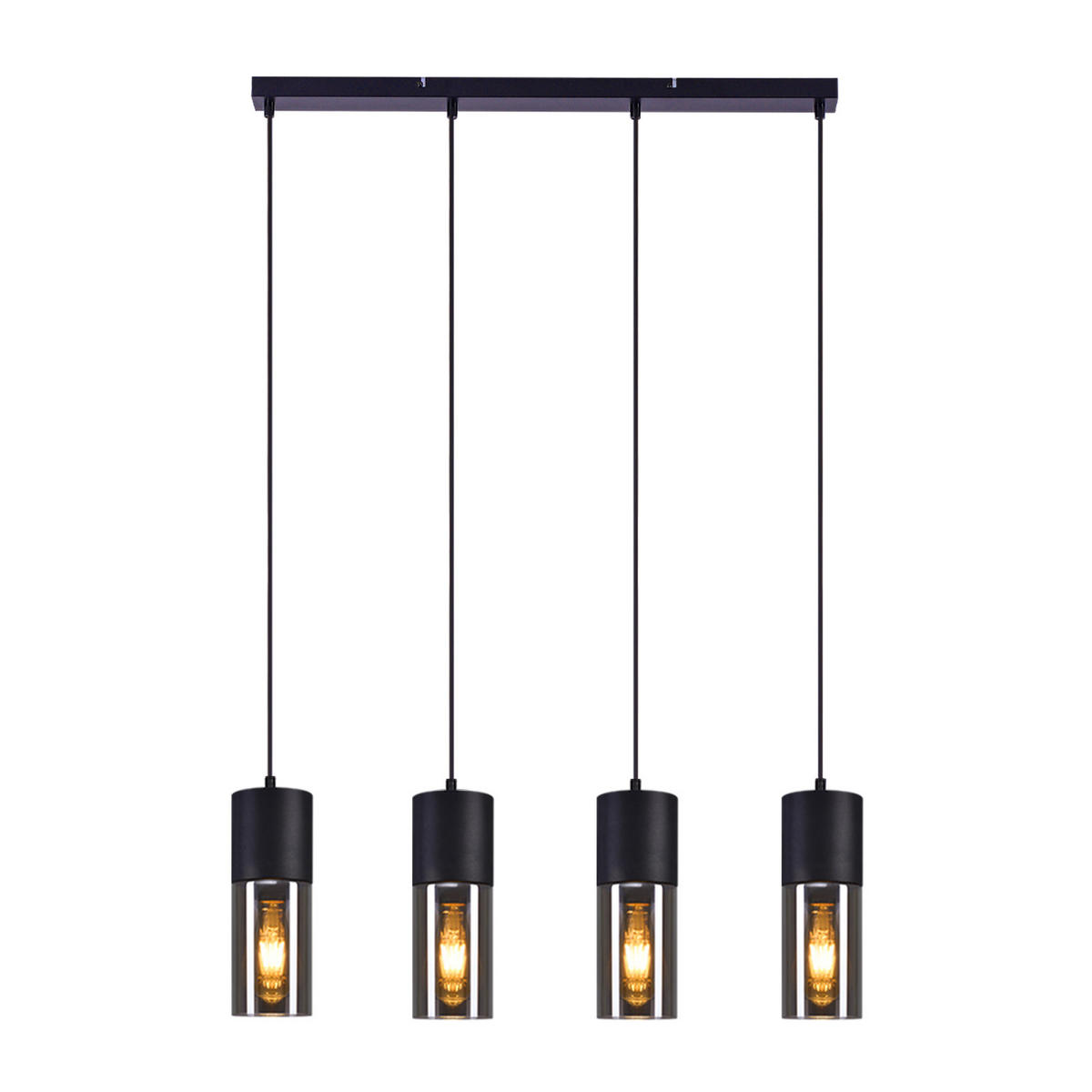 HÄNGELEUCHTE Kaelq 9/148/75 cm - Schwarz, Metall (75/9/148cm) - ZMH