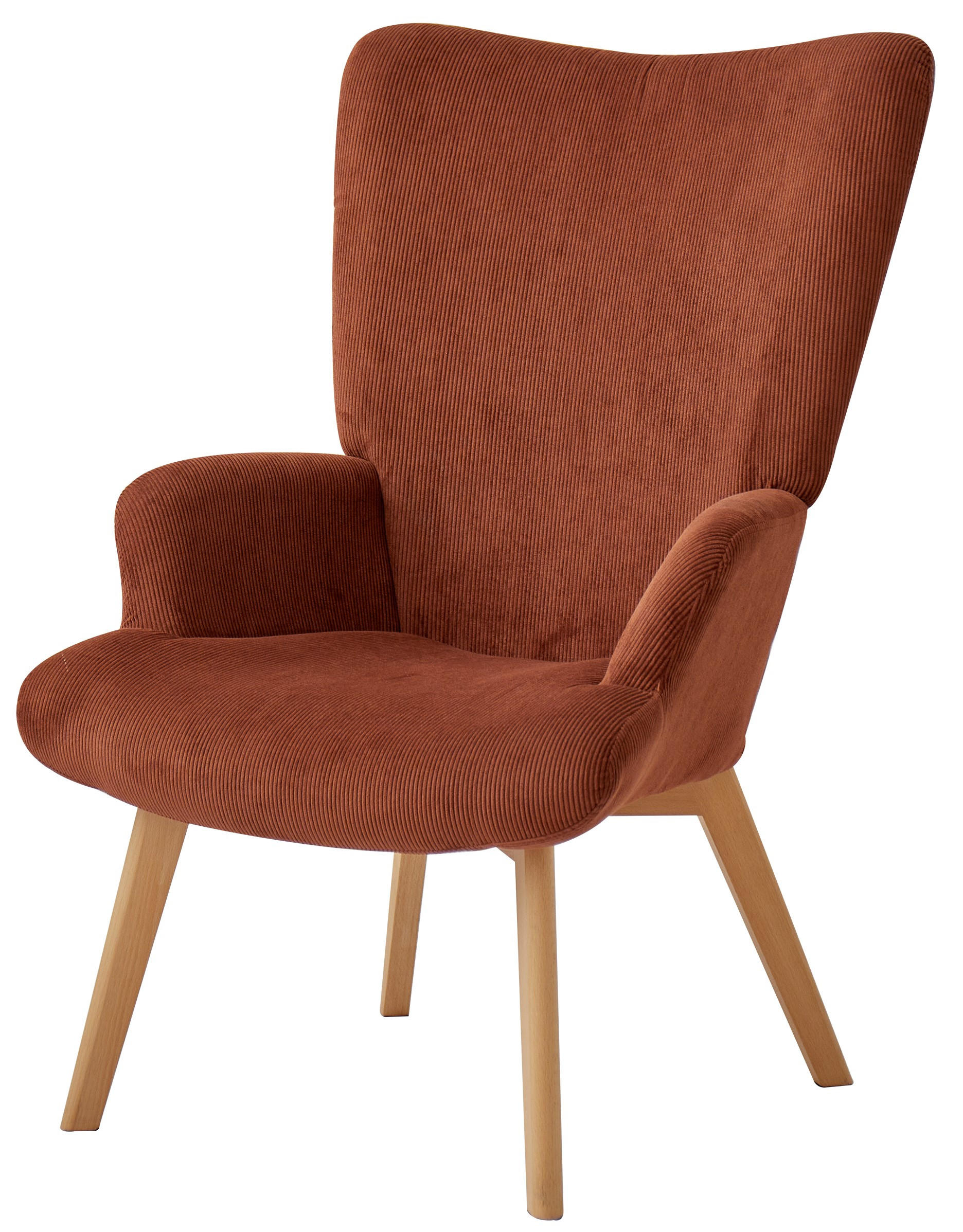 SESSEL Kord Terracotta - Rot, Textil (64/100/74cm) - Nordlys