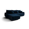 ECKSOFA mit Schlaffunktion TOKYO R Monolith 77 Rechts - Blau, Textil (280/185cm) - Bedante