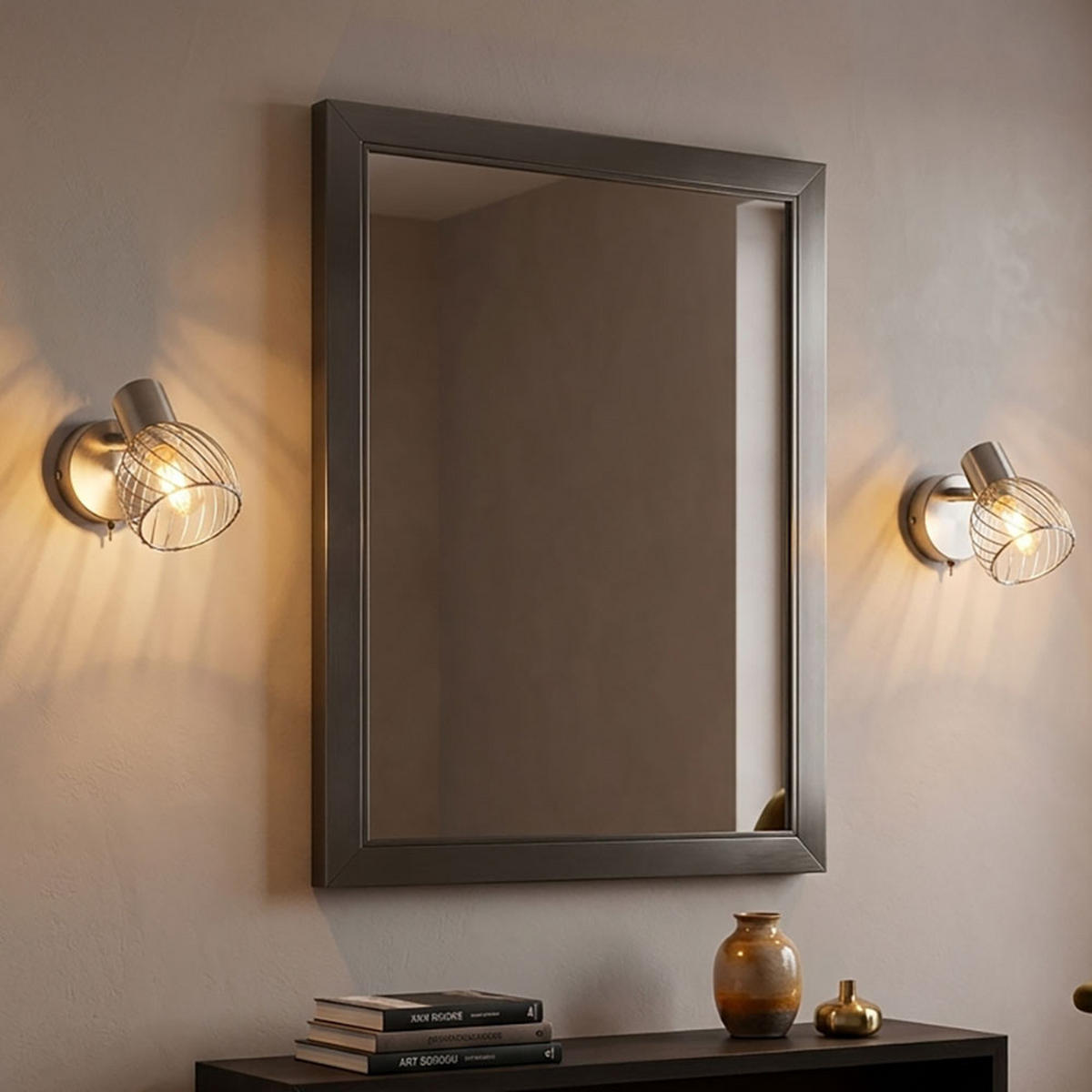 WANDLEUCHTE TEXAS, Chrom, Silber, schwenkbar - Silberfarben, Metall (8/12/12cm) - Globo Lighting