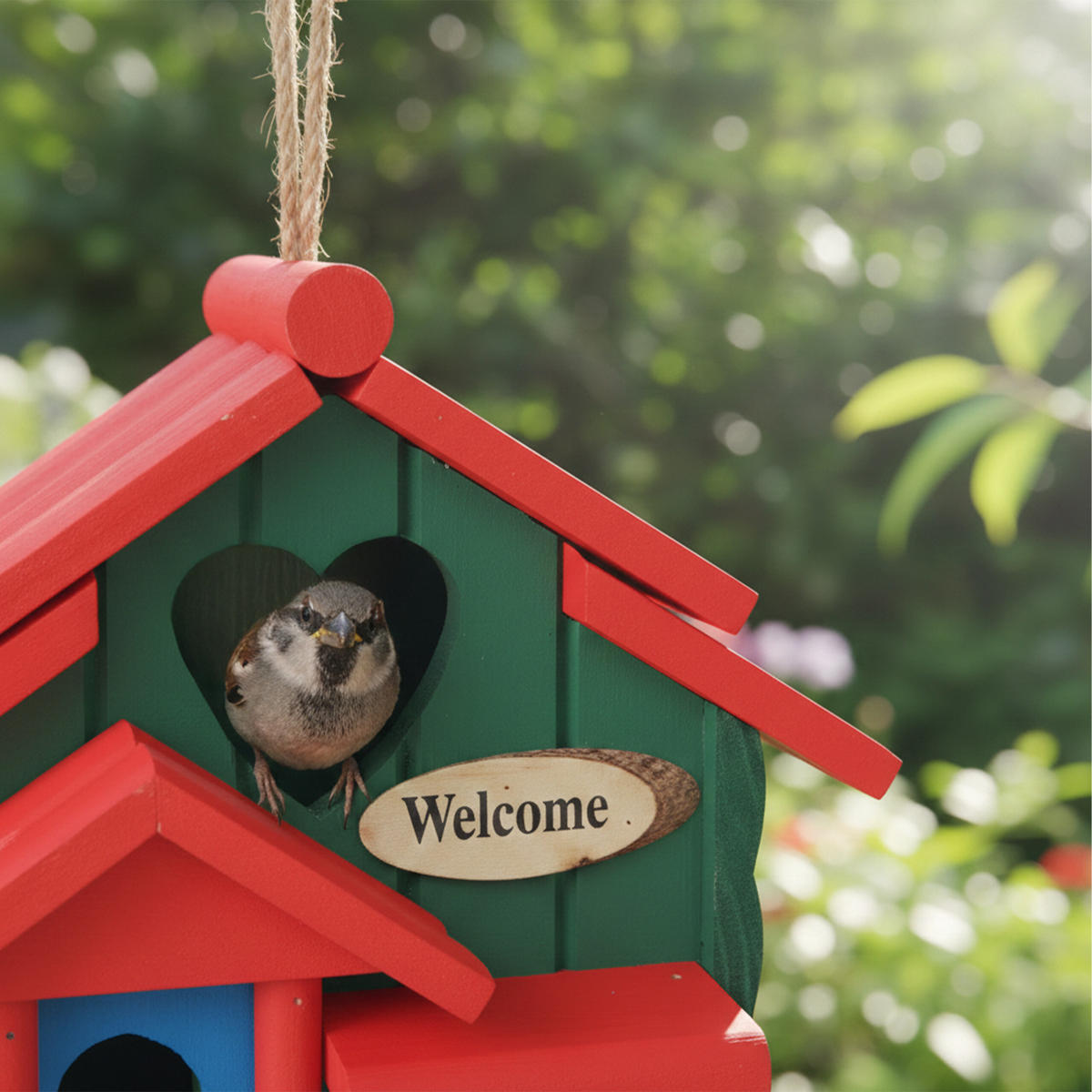 DEKOVOGELHAUS - Multicolor, Holz (20/21/13.5cm) - Relaxdays