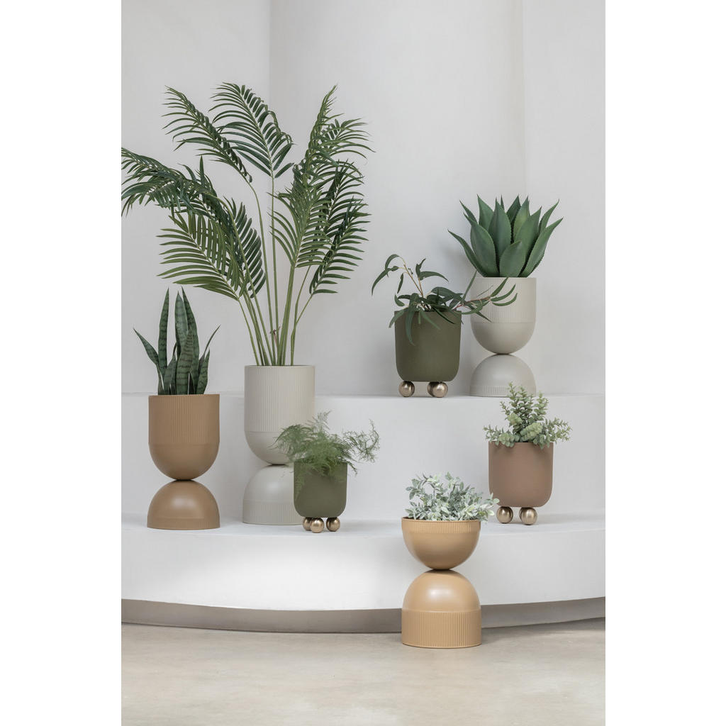 Thumbnail - Present Time Blumentopf, Braun, Metall, Rund, 39 cm, CE, Dekoration, Blumen & Zubehör, Übertöpfe