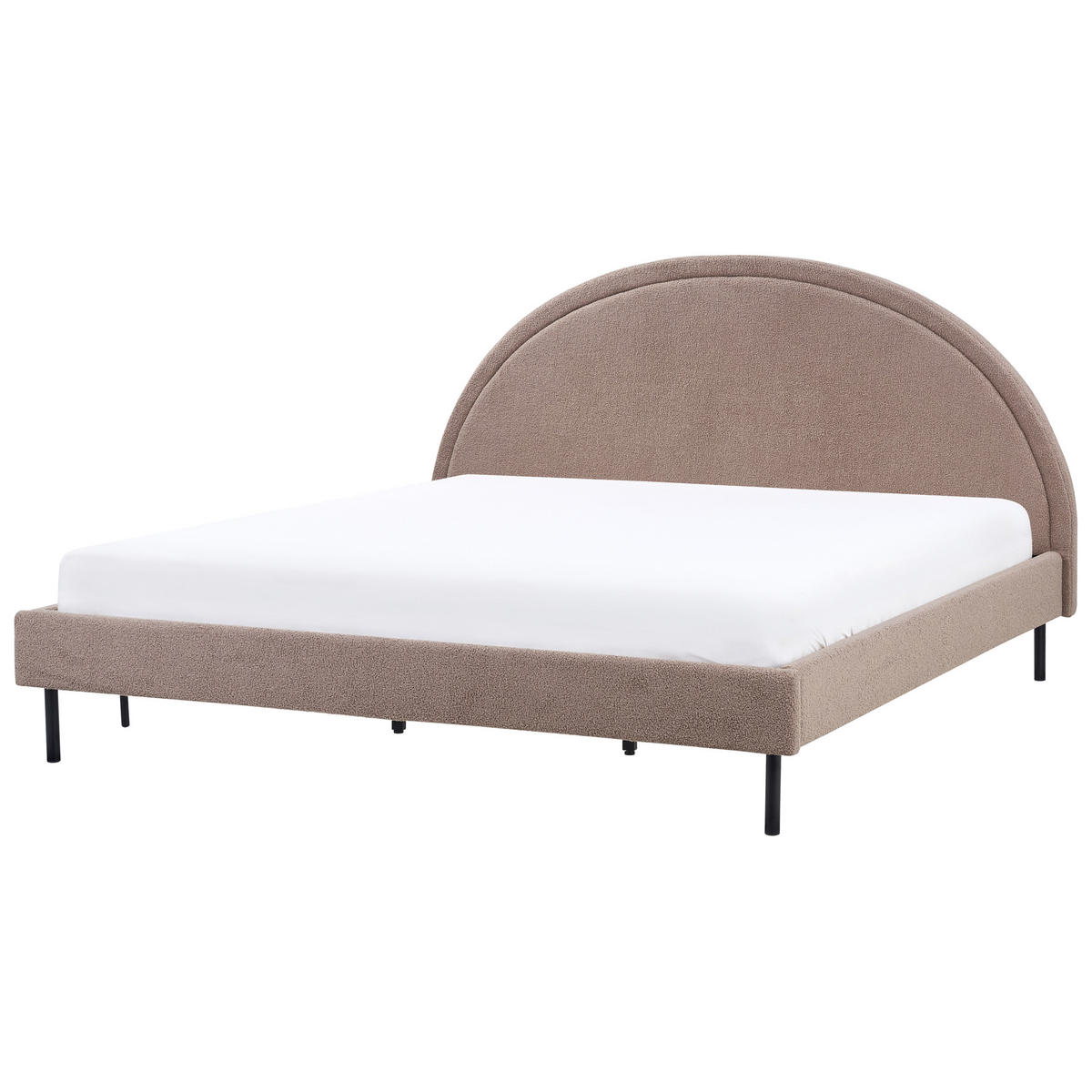 BETT mit Lattenrost 180x200 cm Beige Margut - Taupe, Textil (180/200cm) - Beliani