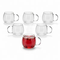 CANĂ Transparentă Set-6 400 ml - transparent, sticlă (0.4L) - Relaxdays