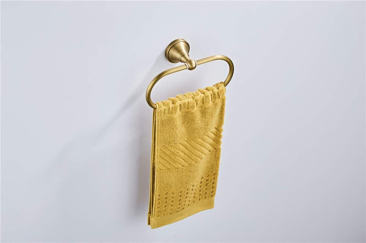 HANDTUCHSTANGE , Ovaler Handtuchring - Gelb, Metall (10/7.2/21cm) - BELZ