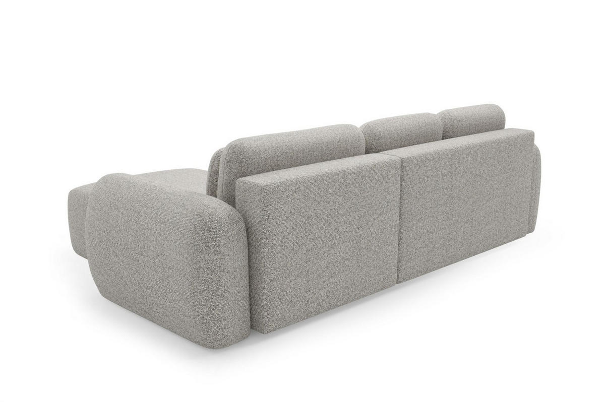 ECKSOFA Gaston Mit Schlaffunktion - Greige, Holzwerkstoff/Textil (304/190cm) - Fun Möbel