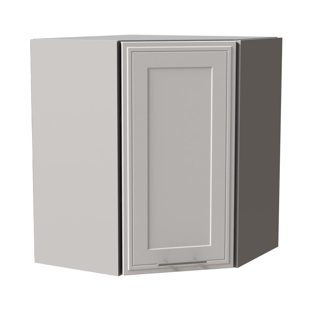 Feldmann-Wohnen Eckhängeschrank Weiß, Grau 60x72x60 cm